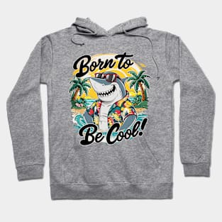 Funny Shark with Sunglasses Summer Holiday Hoodie